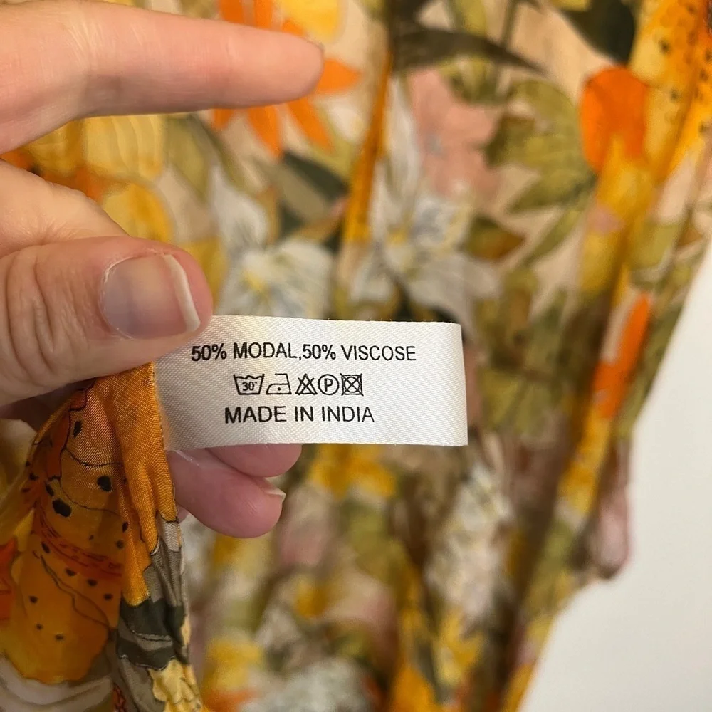 Macchia Di Ruggine Floral Kimono Citrus Colors